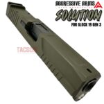 AGGRESSIVE ARMS COMPLETE SOLUTION OD GREEN SLIDE + HELUXX ONYX BARREL + UPPER PARTS INSTALLED For GLOCK 19 GEN 3 - RMR OPTIC CUT - 416R STAINLESS - SCALE GRIP - Image 3