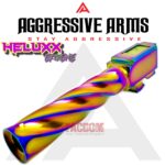 AGGRESSIVE ARMS ZYPERION SLIDE and HELUXX BARREL RAINBOW For GLOCK 19 GEN 3 - RMR OPTIC CUT - 416R STAINLESS - SCALE GRIP - Image 5
