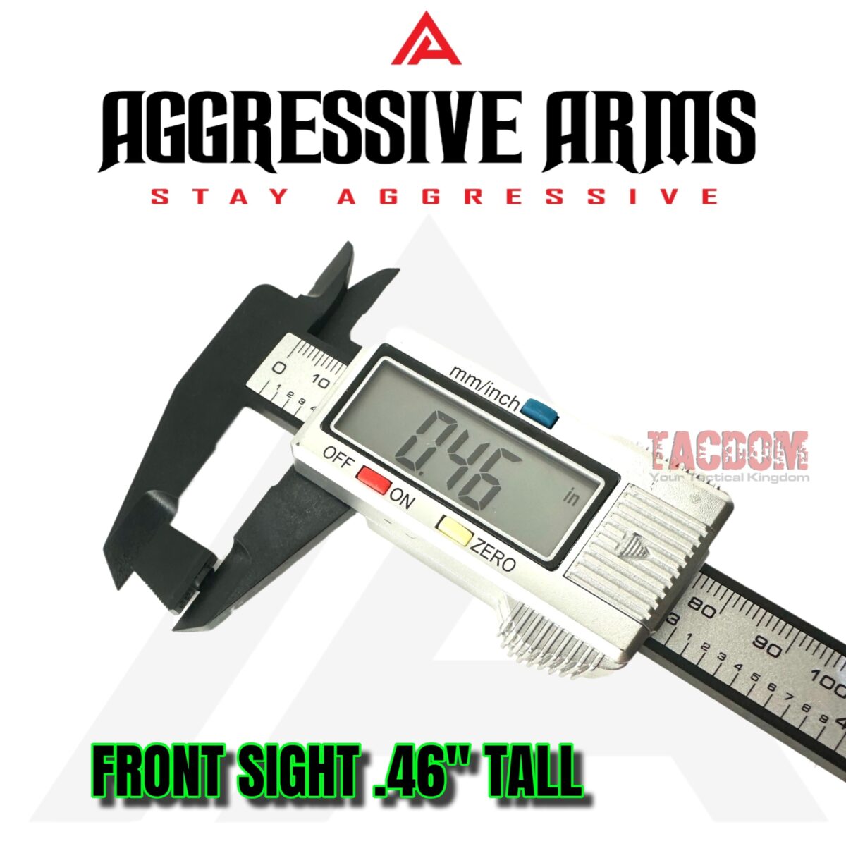 AGGRESSIVE ARMS Front NIGHT FISION TRITIUM TALL SUPPRESSOR SIGHT - CO WITNESS - Image 5