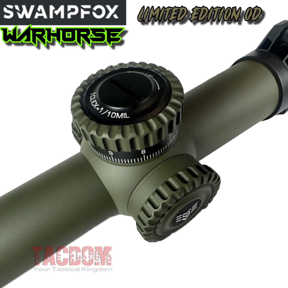 SWAMPFOX 1-6×24 RARE OD GREEN WARHORSE FFP RIFLE SCOPE-GREEN DRAGOON MIL RETICLE - Image 6