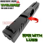 AGGRESSIVE ARMS ZYCLOPSE CENTRAL QUAD PORT SLIDE AND BARREL COMPLETE WITH PARTS INSTALLED FOR GLOCK 19 GEN 3 - BLACK VAPOR - Image 6