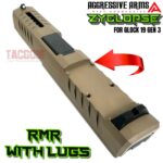 AGGRESSIVE ARMS ZYCLOPSE CENTRAL QUAD PORT SLIDE AND BARREL COMPLETE WITH PARTS INSTALLED FOR GLOCK 19 GEN 3 - FDE VAPOR - Image 7