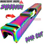 AGGRESSIVE ARMS SLIDE ZYPERION RAINBOW For GLOCK 19 GEN 3 - RMR OPTIC CUT - 416R STAINLESS - SCALE GRIP - Image 3