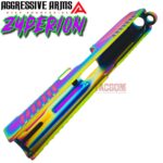 AGGRESSIVE ARMS SLIDE ZYPERION RAINBOW For GLOCK 19 GEN 3 - RMR OPTIC CUT - 416R STAINLESS - SCALE GRIP - Image 4