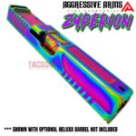 AGGRESSIVE ARMS SLIDE ZYPERION RAINBOW For GLOCK 19 GEN 3 - RMR OPTIC CUT - 416R STAINLESS - SCALE GRIP - Image 6