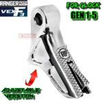 RANGER PROOF / JOHNNY GLOCK COLLABORATION VEX F3 POLISHED ALUMINUM "CHROME LIKE" ADJUSTABLE VERSION TRIGGER for GLOCK GEN 1 2 3 4 5 - 17 19 19X 20 21 22 23 24 26 27 31 32 33 34 35 37 36 38 39 43 43x 45 48 - Image 3