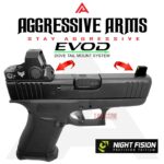 AGGRESSIVE ARMS EVOD DOVE MOUNT SYSTEM for Glock RMSc Slide Sight Adapter with Front NIGHT FISION TRITIUM SIGHT + INSTALLATION KIT INCLUDED - Image 2