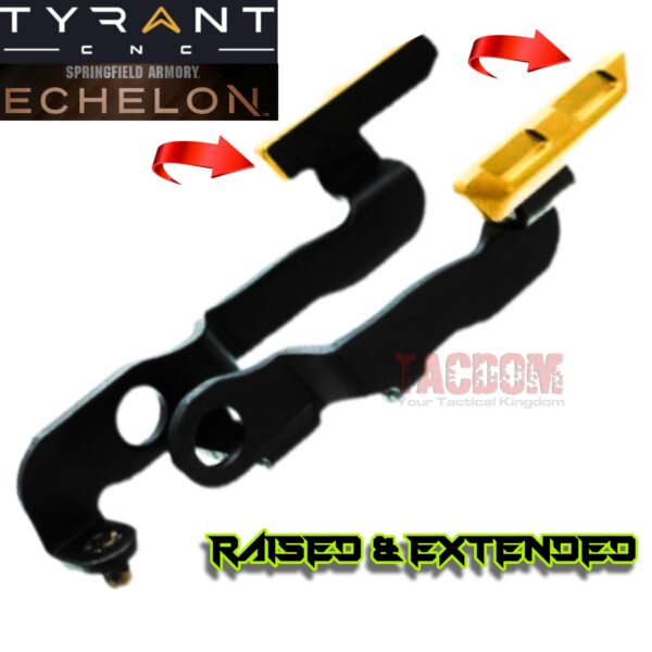 Tyrant CNC for Springfield Echelon GOLD EXTENDED and RAISED SLIDE CATCH RELEASE