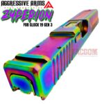 AGGRESSIVE ARMS COMPLETE ZYPERION SLIDE +HELUXX BARREL RAINBOW+RAINBOW PARTS INSTALLED For GLOCK 19 GEN 3 - RMR OPTIC CUT - 416R STAINLESS - SCALE GRIP - Image 7