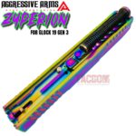 AGGRESSIVE ARMS COMPLETE ZYPERION SLIDE +HELUXX BARREL RAINBOW+RAINBOW PARTS INSTALLED For GLOCK 19 GEN 3 - RMR OPTIC CUT - 416R STAINLESS - SCALE GRIP - Image 11