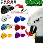 CROSS ARMORY EXTENDED ADJUSTABLE MAGAZINE CATCH SIG P365 w/ SPRING & SET SCREW / TOOL - Black Red Blue Purple Silver Gold & Rainbow