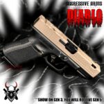 AGGRESSIVE ARMS DIABLO FDE TAN PORTED RMR Slide BARREL for GLOCK 19 GEN 5 COMPENSATED VAPOR PORTS - Image 9