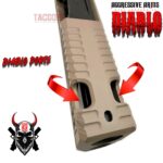 AGGRESSIVE ARMS DIABLO FDE TAN PORTED RMR Slide BARREL for GLOCK 19 GEN 5 COMPENSATED VAPOR PORTS - Image 8