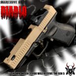AGGRESSIVE ARMS DIABLO FDE TAN PORTED RMR Slide BARREL for GLOCK 19 GEN 5 COMPENSATED VAPOR PORTS - Image 5