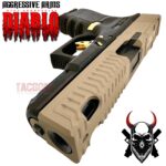 AGGRESSIVE ARMS DIABLO FDE TAN PORTED RMR Slide BARREL for GLOCK 19 GEN 3 COMPENSATED VAPOR PORTS - Image 9