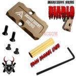 AGGRESSIVE ARMS DIABLO FDE TAN PORTED RMR Slide BARREL for GLOCK 19 GEN 3 COMPENSATED VAPOR PORTS - Image 3