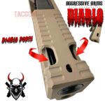 AGGRESSIVE ARMS DIABLO FDE TAN PORTED RMR Slide BARREL for GLOCK 19 GEN 3 COMPENSATED VAPOR PORTS - Image 10
