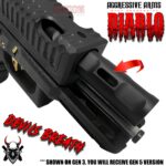 AGGRESSIVE ARMS DIABLO BLACK PORTED RMR Slide BARREL for GLOCK 19 GEN 5 COMPENSATED VAPOR PORTS - Image 9