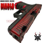 AGGRESSIVE ARMS DIABLO BATTLEWORN RED PORTED RMR Slide BARREL for GLOCK 19 GEN 3 COMPENSATED VAPOR PORTS - Image 10