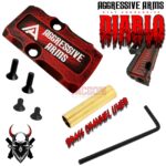 AGGRESSIVE ARMS DIABLO BATTLEWORN RED PORTED RMR Slide BARREL for GLOCK 19 GEN 3 COMPENSATED VAPOR PORTS - Image 5