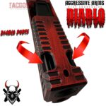 AGGRESSIVE ARMS DIABLO BATTLEWORN RED PORTED RMR Slide BARREL for GLOCK 19 GEN 3 COMPENSATED VAPOR PORTS - Image 7
