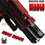AGGRESSIVE ARMS DIABLO BATTLEWORN RED PORTED RMR Slide BARREL for GLOCK 19 GEN 3 COMPENSATED VAPOR PORTS - Image 3