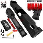 AGGRESSIVE ARMS DIABLO BLACK PORTED RMR Slide BARREL for GLOCK 19 GEN 3 COMPENSATED VAPOR PORTS