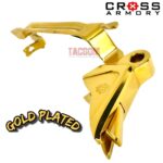 CROSS ARMORY USA GOLD PLATED Flat Face HYBRID Trigger with ENHANCED GOLD PLATED BAR for Glock GEN 1 2 3 4 - Image 3