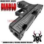 AGGRESSIVE ARMS DIABLO BATTLEWORN GREY PORTED RMR Slide BARREL for GLOCK 19 GEN 5 COMPENSATED VAPOR PORTS - Image 8
