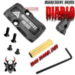 AGGRESSIVE ARMS DIABLO BATTLEWORN GREY PORTED RMR Slide BARREL for GLOCK 19 GEN 3 COMPENSATED VAPOR PORTS - Image 4