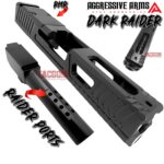 AGGRESSIVE ARMS DARK RAIDER RMR SLIDE & BLACK PORTED Barrel For GLOCK 19 GEN 3 - REDUCES RECOIL RISE WITH STYLE