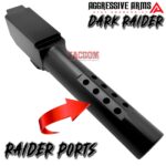 AGGRESSIVE ARMS DARK RAIDER RMR SLIDE & BLACK PORTED Barrel For GLOCK 19 GEN 3 - REDUCES RECOIL RISE WITH STYLE - Image 4