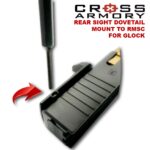 CROSS ARMORY DOVE TAIL MOUNT SYSTEM for Glock RMSc Slide Sight Adapter with Front FIBER OPTIC SIGHT + INSTALLATION KIT INCLUDED - Image 4