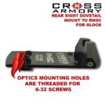 CROSS ARMORY DOVE TAIL MOUNT SYSTEM for Glock RMSc Slide Sight Adapter with Front FIBER OPTIC SIGHT + INSTALLATION KIT INCLUDED - Image 5