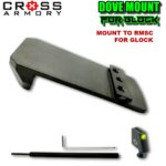 CROSS ARMORY DOVE TAIL MOUNT SYSTEM for Glock RMSc Slide Sight Adapter with Front FIBER OPTIC SIGHT + INSTALLATION KIT INCLUDED - Image 6