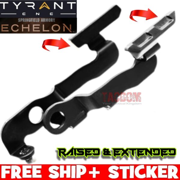 Tyrant CNC for Springfield Echelon GREY EXTENDED and RAISED SLIDE CATCH RELEASE