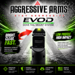 AGGRESSIVE ARMS EVOD DOVE MOUNT SYSTEM for Glock RMSc Slide Sight Adapter with Front FIBER OPTIC READY SIGHT + SLIM FLAT OPTIC SCREWS - Image 6