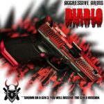 AGGRESSIVE ARMS DIABLO BATTLEWORN RED PORTED RMR Slide BARREL for GLOCK 19 GEN 5 COMPENSATED VAPOR PORTS - Image 9
