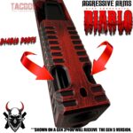 AGGRESSIVE ARMS DIABLO BATTLEWORN RED PORTED RMR Slide BARREL for GLOCK 19 GEN 5 COMPENSATED VAPOR PORTS - Image 10