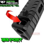 ZAFFIRI BLACK COMPLETE IBS PORTED SLIDE WITH IBS BARREL - GLOCK OEM WHITE DOT SIGHTS - UPK INSTALLED - RMSC COVER PLATE FOR GLOCK 43 / 43X - Image 2