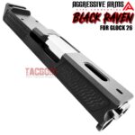 AGGRESSIVE ARMS BLACK RAVEN PORTED RMR SLIDE AND POLISHED STAINLESS STEEL BARREL FOR GLOCK 26 GEN 3 - Image 4