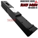 AGGRESSIVE ARMS BLACK RAVEN PORTED RMR SLIDE AND POLISHED STAINLESS STEEL BARREL FOR GLOCK 26 GEN 3 - Image 6