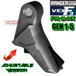 RANGER PROOF / JOHNNY GLOCK COLLABORATION VEX F3 TUNGSTEN GREY ADJUSTABLE TRIGGER for GLOCK GEN 1 2 3 4 5 - 17 19 19X 20 21 22 23 24 26 27 31 32 33 34 35 37 36 38 39 43 43x 45 48 - Image 3