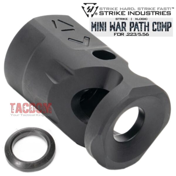 Strike Industries MINI Warpath X-LOGIC 3 PORT Comp .223 5.56 1x28 TPI Thread RECOIL REDUCER - PERFECT FOR SBR AND SHORT RIFLES
