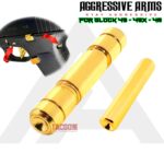 AGGRESSIVE ARMS JEWELRY GOLD DIMPLE PINS - EXTENDED SLIDE LOCK - EXTENDED MAGAZINE CATCH for GLOCK 43X & 48 - Image 3