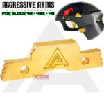 AGGRESSIVE ARMS JEWELRY GOLD DIMPLE PINS - EXTENDED SLIDE LOCK - EXTENDED MAGAZINE CATCH for GLOCK 43X & 48 - Image 4