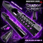 AGGRESSIVE ARMS BLACK SHADOW X-PORT PORTED SLIDE AND 10 PORT BARREL COMPLETE WITH PARTS INSTALLED FOR GLOCK 21 GEN 3 - .45ACP