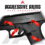 AGGRESSIVE ARMS STEALTH BLACK DIMPLE PINS - EXTENDED SLIDE LOCK - EXTENDED MAGAZINE CATCH for GLOCK 43X & 48 - Image 2