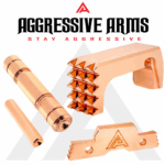 AGGRESSIVE ARMS JEWELRY COPPER DIMPLE PINS - EXTENDED SLIDE LOCK - EXTENDED MAGAZINE CATCH for GLOCK 43X & 48