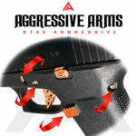 AGGRESSIVE ARMS JEWELRY COPPER DIMPLE PINS - EXTENDED SLIDE LOCK - EXTENDED MAGAZINE CATCH for GLOCK 43X & 48 - Image 2